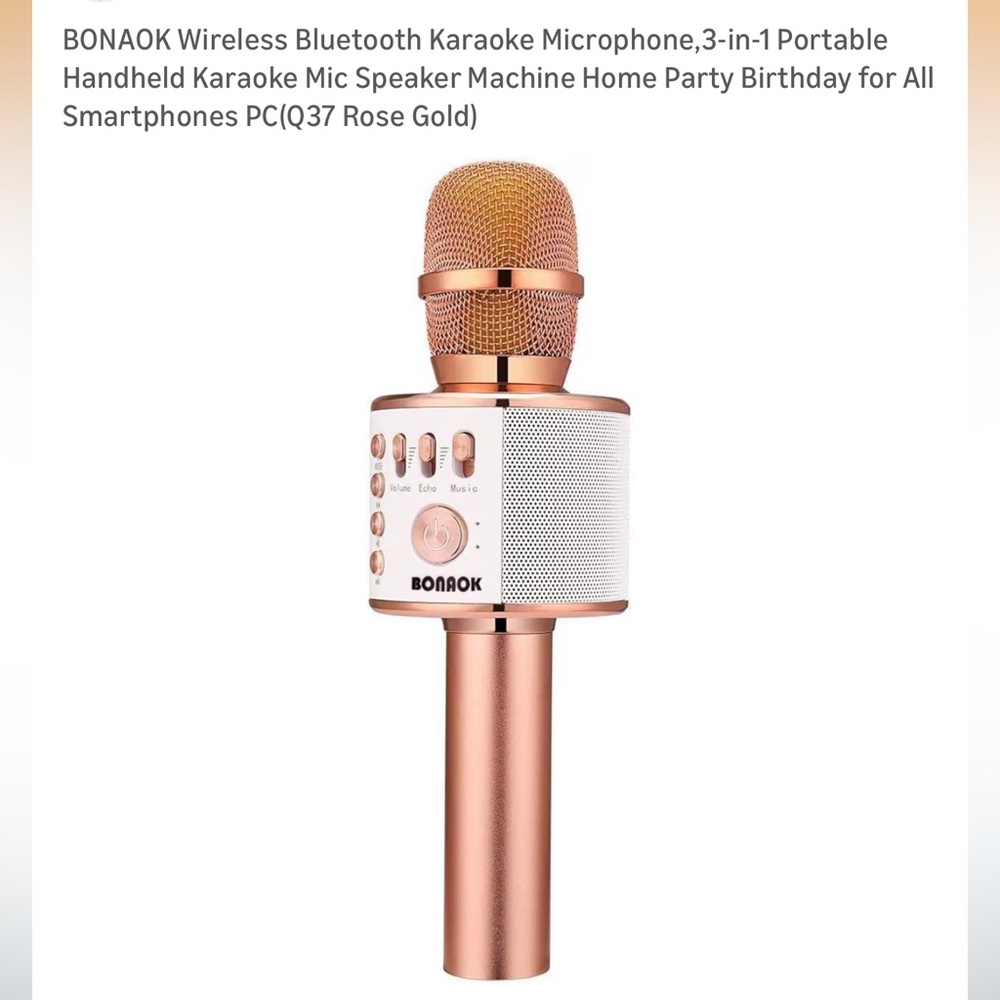 BONAOK Singing Microphone - Wireless Microphone & Speaker